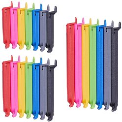 Couleur Mélangete Clips d'étanchéité de stockage de sac de collation de nourriture, sacs en plastique refermables à fermeture par pince, clip de stockage de nourriture à domicile, couleur mixte, 65x13x10mm, 13x84x10mm, 13x124x10mm