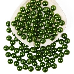 Цвет Оливы 100 кабошоны из пластика имитация жемчуга шт, полукруглый, оливковый, 4x2 мм