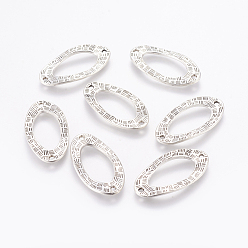 Античное Серебро Тибетского стиля ссылки / разъемы, без кадмия и без свинца, античное серебро, 36x18x2 мм, отверстие : 2 мм