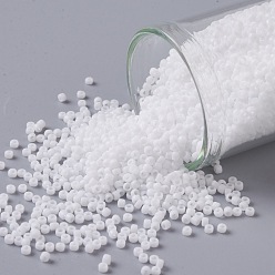 (41F) Opaque Frost White Toho runde Rocailles, japanische Rocailles, (41 f) undurchsichtiges Frostweiß, 15/0, 1.5 mm, Bohrung: 0.7 mm, über 3000pcs / Flasche, 10 g / Flasche
