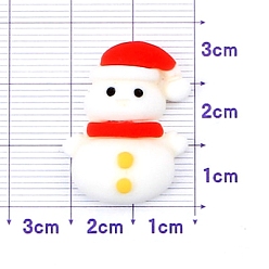 Снеговик Рождественская серия из непрозрачной смолы декодирует кабошоны, снеговик, 30x20 мм