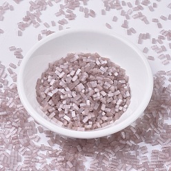 (HTL2558) Silk Pale Lilac MIYUKI Half TILA Beads, Japanese Seed Beads, 2 Hole, (HTL2558) Silk Pale Lilac, 5x2.3x1.9mm, Hole: 0.8mm, about 2500pcs/100g