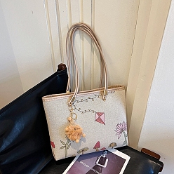 Персиковый Слойка Набор сумок-тоут большой емкости с растительным принтом своими руками, включая материалы сумки из искусственной кожи, розовые, 270x310x100 мм