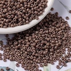 (RR4455) Дуракоат Окрашенный Непрозрачный Бежевый Миюки круглые бусины рокайль, японский бисер, (rr 4455) окрашенный в серый цвет матовый бежевый, 8/0, 3 мм, отверстие : 1 мм, Около 2111~2277 шт / 50 г