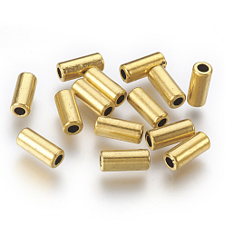 Античное Золото Сплавочные овальные бусины тибетского стиля , трубка, без кадмия и без свинца, античное золото , 11.5x5 мм, отверстие : 2.5 мм