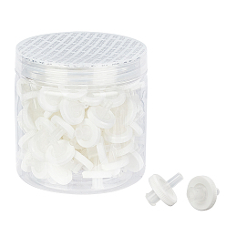 Белый Пластиковый нестерилизованный игольчатый фильтр, белые, 21x18 мм, отверстие : 2 мм, внутренний диаметр: 4 мм, 100 шт / комплект