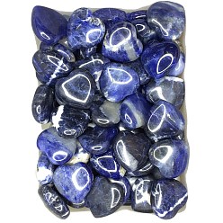 Содалитовое Натуральные украшения содалита, для домашнего офиса настольный орнамент фэн-шуй, 20x20x9 мм