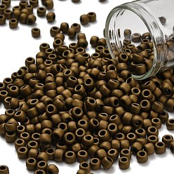 (702) Matte Color Dark Copper Тохо 6/0 круглые бусины, японский бисер, (702) матовый цвет темно-медный, 4 мм, отверстие : 1.5 мм, Около 168 шт / 10 г