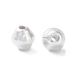Silbern Silberfarbig Aluminium Zwischen perlen, langlebig überzogen, Doppelkegel, Silbern Silberfarbig, 6x6 mm, Bohrung: 1.5 mm
