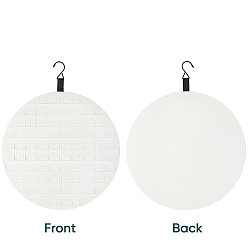 Белый Плоские круглые фетровые настенные значки-броши-органайзеры для демонстрации стендов, белые, 40 см