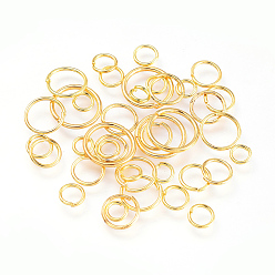 Doré  Fer Anneaux ouverte, ronde, or, 4 mm / 6 mm / 8 mm / 10 mm / 5 mm / 7 mm, diamètre intérieur : mm/2.6mm/4.6mm/6mm/8mm/3.6mm, épaisseur: 5.6 mm / 1 mm, 0.7g