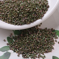 (DB0133) Непрозрачный Золотисто-оливковый Блеск Бусины miyuki delica, цилиндр, японский бисер, 11/0, (дб 0133) матовый золотисто-оливковый блеск, 1.3x1.6 мм, отверстия: 0.8 мм, около 10000 шт / мешок, 50 г / мешок
