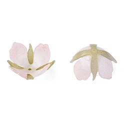 Pink Plastic Beads, Flower, Pink, 21x21x12mm, Hole: 1.2mm