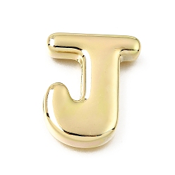 Letter J Прелести латунных слайд, буквы, золотые, буква J, 25x20.5x5 мм, отверстие : 11x2 мм