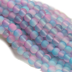 Светло-Синий Светящиеся стеклянные бусины из искусственного нефрита, изготовление аксессуаров для браслета своими руками, светящиеся в темноте бусы, голубой, 8 мм, 95~105 шт