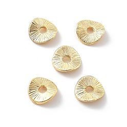 Золотой Латунные бусины, долговечный, стойки покрытие, плоско-круглые, золотые, 8x1.8 мм, отверстие : 2 мм