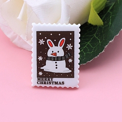 Кокосово-Коричневый Кабошоны из смолы для рождественской печати, прямоугольные, кокосового коричневый, 30.8x23.4x4.2 мм