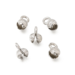 Платина Латунной шариковой советы, Калотте заканчивается, крышка узла, стойки покрытие, долговечный, без свинца и без кадмия, платина, 9.5x6 мм, отверстие : 2.5 мм, внутренний диаметр: 3.5 мм