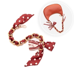 (123L) Белый крем непрозрачный блеск Алюминиевые цепи-удлинители для сумок, с застежками из сплава и лентой-бантом, для замены ремней для мешков, огнеупорный кирпич, 340~400 мм