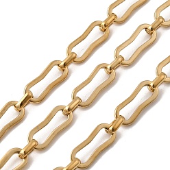 Real 20K Gold Plated 304 цепи прямоугольные звенья нержавеющие, несварные, ионное покрытие (ip), реальный 20 k позолоченный, 15x6x1.3 мм