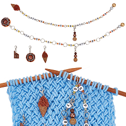 Платина 5Наборы инструментов для вязания пончиков и мороженого, шоколада «сделай сам», включая маркеры для подвесных петель и счетчики цепочек с имитацией пищевой ткани, платина, 3.4~33.4 см