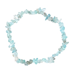 Апатит Эластичные браслеты из натуральной апатитовой крошки для женщин, внутренний диаметр: 2-1/4 дюйм (5.8 см)