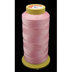 Perlas de Color Rosa Hilo de coser de nylon, 12 -ply, cable de la bobina, rosa perla, 0.6 mm, 150 yardas / rodillo