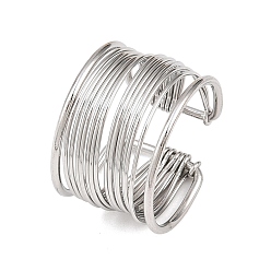 Нержавеющая Сталь Цвет 304 открытая манжета из нержавеющей стали для женщин, без кадмия, без никеля и без свинца, цвет нержавеющей стали, 14.5 мм, внутренний диаметр: регулируемый