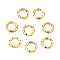 Golden Messing Verbinderring, runde Ringe, langlebig überzogen, Gestell, golden, 5x0.8 mm, Innendurchmesser: 3.3 mm