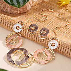 Верблюжий Комплекты из ожерелий с подвесками из эмалевого сплава и серег-гвоздиков для женщин, кольцо, верблюжие, колье: 16.93 дюйм (43 см)