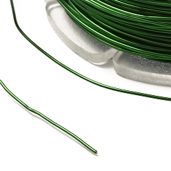 Dark Green Round Copper Craft Wire, for Jewelry Making, Long-Lasting Plated, Dark Green, 26 Gauge, 0.4mm, about 65.61 Feet(20m)/roll