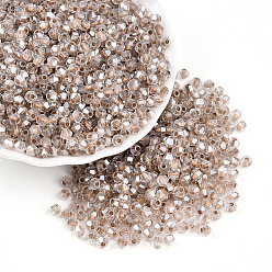 Светло-коричневый Бисер из стекла , внутри цветов, двухконусные, загар, 4.5x3.5 мм, отверстие : 1.4 мм, 6425 шт / фунт