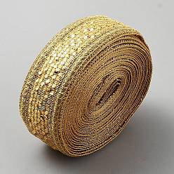 Золотистый Полиэфирная лента, плетеная лента с вышивкой, для аксессуаров для одежды, золотые, 1-5/8 дюйм (42 мм), около 50.00 ярдов (45.72 м) / рулон