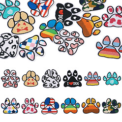 (52) Непрозрачная лаванда 12шт 12 цвета коготь дьявола вышивать нитью ткань/пришивать нашивки, термоклей, аппликации из ткани, разноцветные, 46~59x59.5~60.5x1.5 мм, 1 шт / цвет