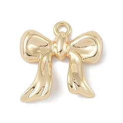 Золотой Латунные подвески, бантом, золотые, 14x14x2.5 мм, отверстие : 1 мм