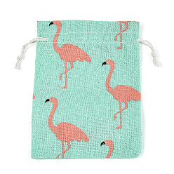 Разноцветный Упаковочные мешки из поликоттона (полиэстер), с печатным краном, красочный, 18x13 см