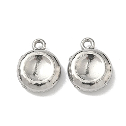 Нержавеющая Сталь Цвет 304 прелести нержавеющей стали, плоско-круглые, цвет нержавеющей стали, 12x9.5x3 мм, отверстие : 1.4 мм