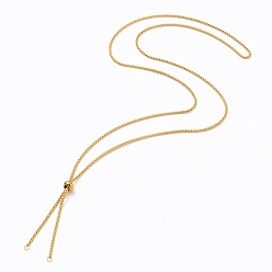 Золотой Ионное покрытие (ip) 304 изготовление ожерелий с цепочкой из нержавеющей стали, венеция цепочки колье боло, золотые, 23.62 дюйм (60 см)