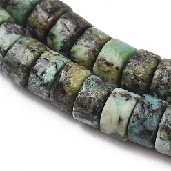 African Turquoise(Jasper) Natural African Turquoise(Jasper) Beads Strands, Flat Round/Disc, 4x2mm, Hole: 0.7mm, about 154pcs/strand, 15.43 inch(39.2cm)