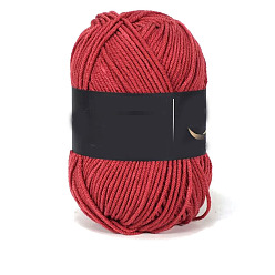 (123L) Белый крем непрозрачный блеск 4 пряжа из молочного акрилового волокна для тафтинговых ковриков, пряжа амигуруми, пряжа для вязания крючком, для свитера, шапки, носков, детских одеял, огнеупорный кирпич, 2.5 мм, около 113.74 ярдов (104 м) / моток