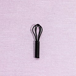 Черный Миниатюрные металлические кухонные украшения для взбивания яиц, аксессуары для домашнего кукольного домика с микро-ландшафтом, чёрные, 31x9 мм