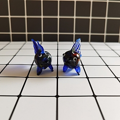Medium Blue Miniature Fish Figurine Display Decorations, for Home Decoration, Medium Blue, 50mm