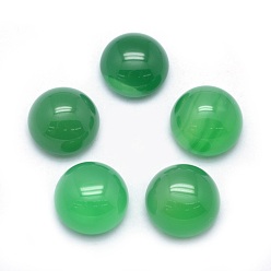 Зеленый агат Агатовые кабошоны из натурального зеленого оникса, полукруглый, 13.5~14x6~8 мм