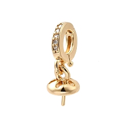 Настоящее золото 18K Латунные микро проложить кубического циркония кулон поручительств, шапка из бисера, реальный 18 k позолоченный, 18 мм