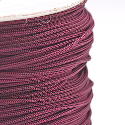 Dark Red Polyester Cords, Dark Red, 0.5~0.6mm, about 131.23~142.16 yards(120~130m)/roll