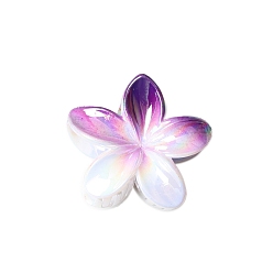 Фиолетовый Заколки для волос с когтями из смолы, аксессуары для волос для женщин и девочек, цветок, фиолетовые, 80x35 мм