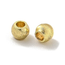 Золотой Spacer бисер латунные, гофрированные шарики, долговечный, без свинца и без кадмия, круглые, золотые, 3 мм, отверстие : 1.2 мм