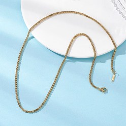 Золотой 2.5мм 304 ожерелья из нержавеющей стали с цепочкой из пшеницы, золотые, 20.12 дюйм (51.1 см)