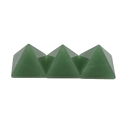 Зеленый Авантюрин Натуральный зеленый авантюрин в виде пирамиды, украшения для дисплея, фигурка для украшения дома, энергетический камень рейки для исцеления, 40x40x35 мм