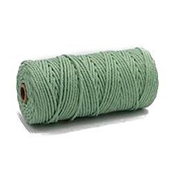Темный Морско-зеленый Нити хлопчатобумажные, макраме шнур, декоративные нитки, для поделок ремесел, упаковка подарков и изготовление ювелирных изделий, темно-зеленый, 4 мм, около 218.72 ярдов (200 м) / рулон